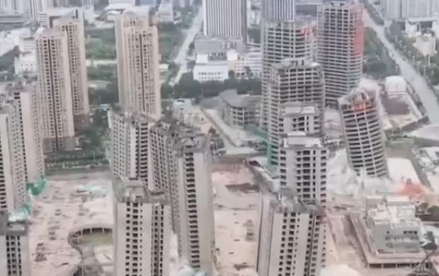 تخریب ۱۵ برج هفت ساله در چین