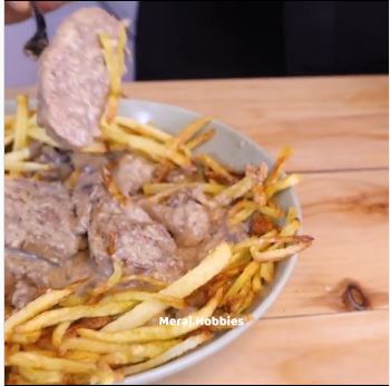 تهیه زبان گوساله با سس مخصوص