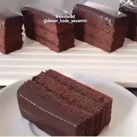 کیک برشی با گاناش شکلاتی