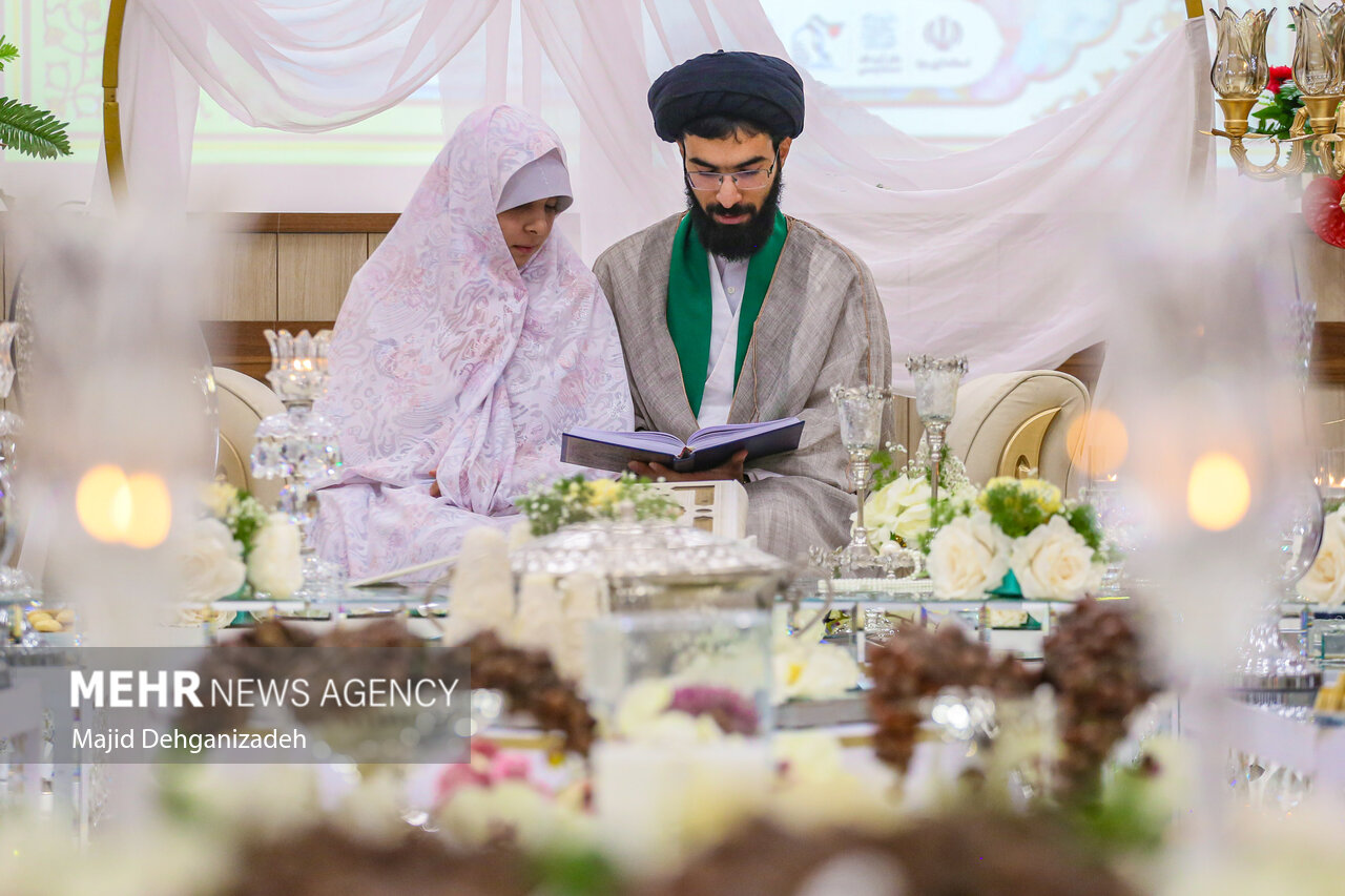 عکس/ مراسم جشن ازدواج «به رسم طلبگی»