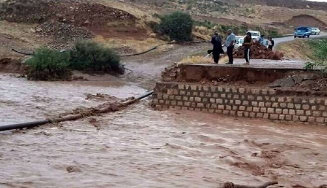 وقوع سیلاب در روستای جعفرآباد مسیله قم