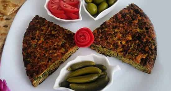 آموزش پخت کوکوی جدید با لوبیا سبز