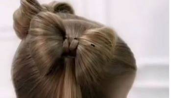 شنیون کودک با مدل پاپیونی