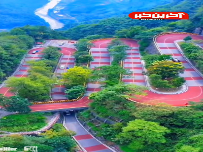 جاده ای زیبا در استان هونان چین