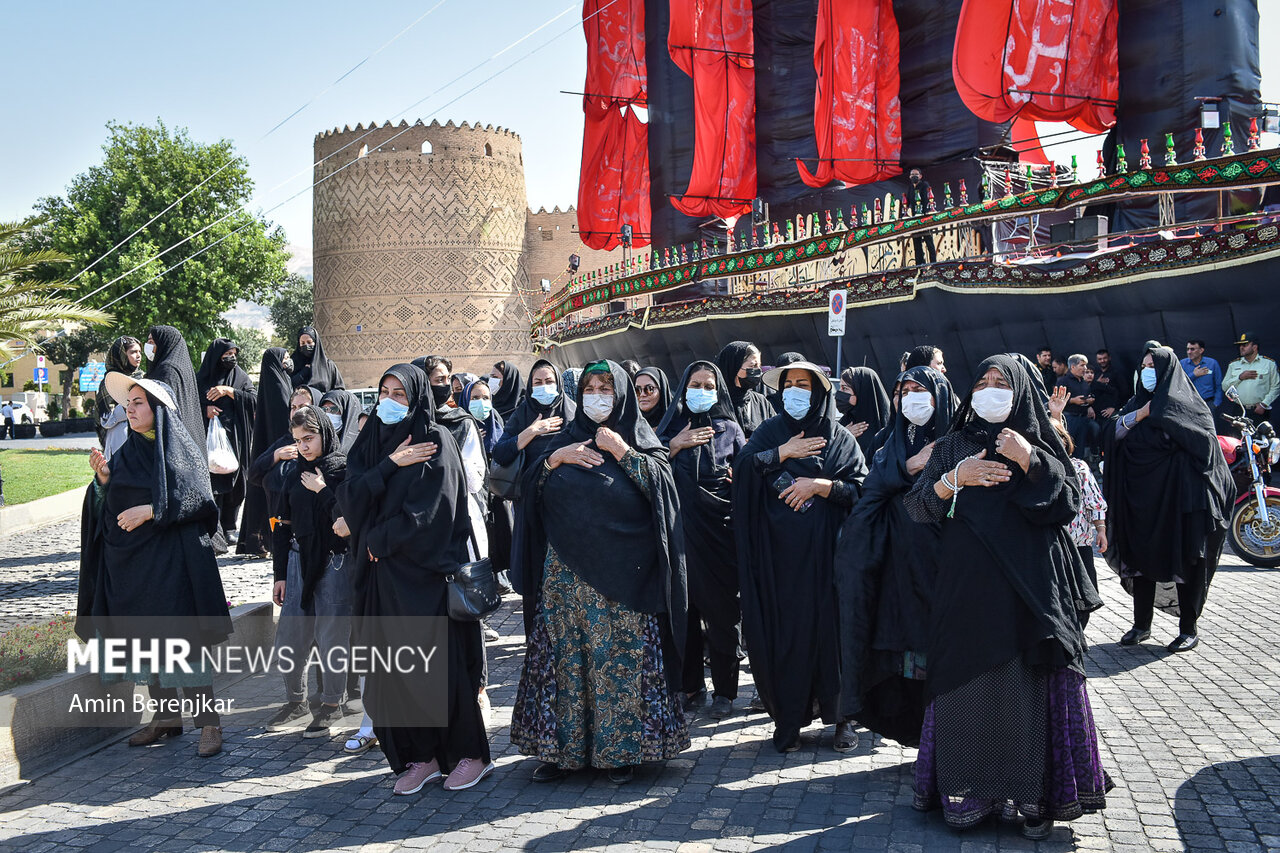 عکس/ عزاداری عشایر قشقایی شیراز در تاسوعای حسینی 