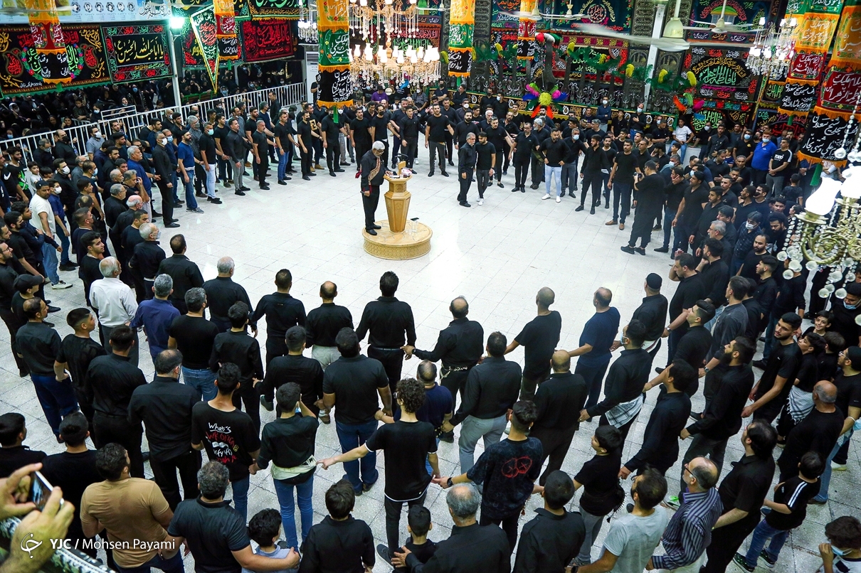 عکس/ سینه زنی سنتی بوشهری ها به مثابه کشتی، موج و ناخدا!