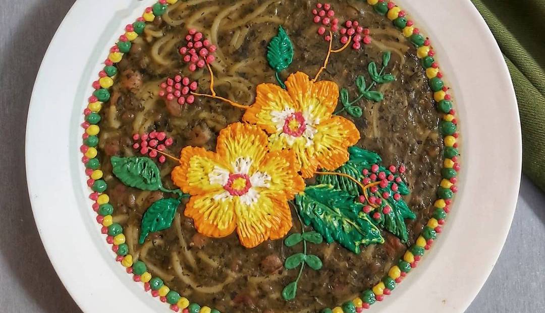 تزئین آش رشته نذری