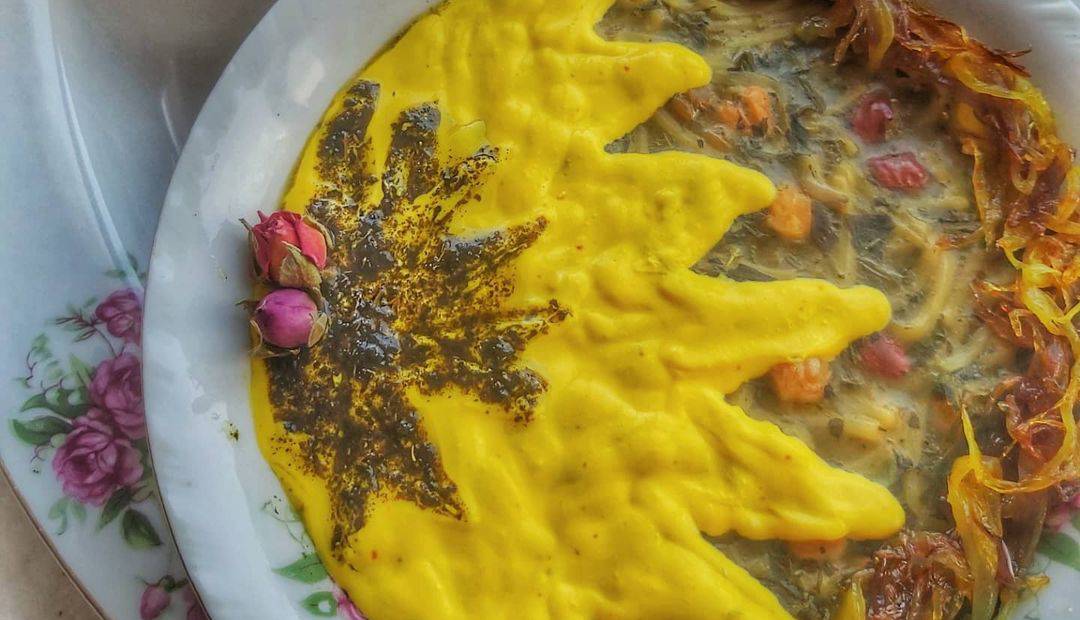 تزئین آش رشته نذری