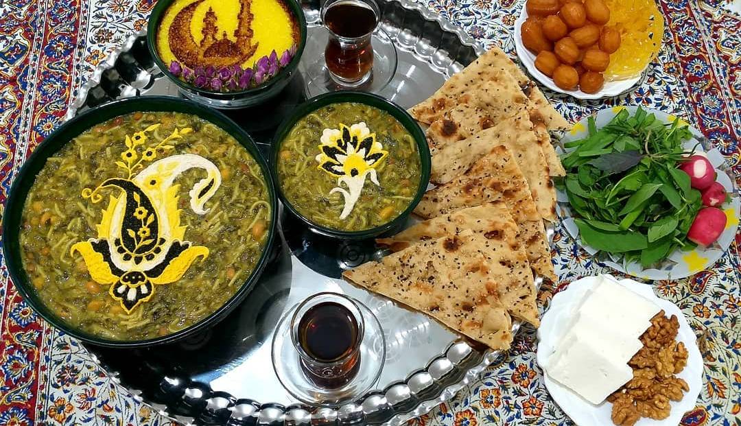 تزئین آش رشته نذری