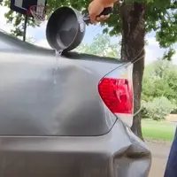 راهکاری ساده برای صافکاری خودرو با آب داغ