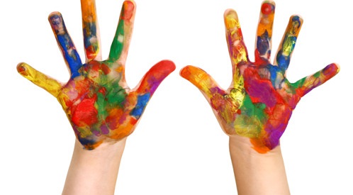 یک نقاشی خلاقانه با دست