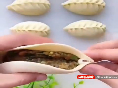 ایده ساده و زیبا برای بستن پیراشکی گوشت
