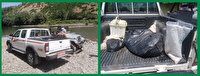 جمع‌آوری یک‌هزار متر تور صیادی از رودخانه زاب در سردشت