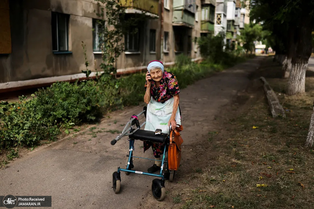 تصویری جالب از خانم 96 ساله اوکراینی