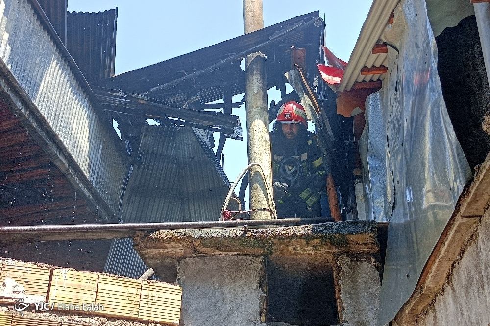 آتش سوزی منزل مسکونی در رشت