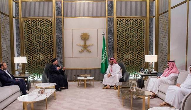 گزارش توئیتری سید عمار حکیم از دیدارش با ولی‌عهد سعودی