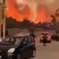 تصاویری هولناک از آتش‌سوزی دیروز در پالرموی ایتالیا