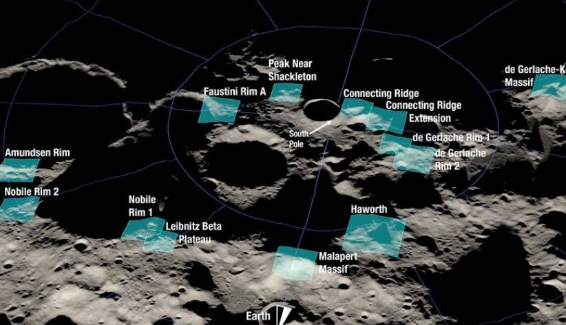 ناسا مناطق احتمالی فرود انسان روی ماه را اعلام کرد