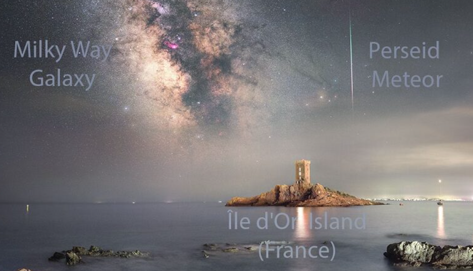 تصویر روز ناسا؛ راه شیری و بارش شهابی بر فراز آسمان مدیترانه