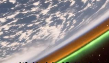 نمایی از شفق قطبی در ایستگاه فضایی