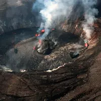 تایم‌لپسی از بالا آمدن دهانه آتشفشان کیلاویا در هاوایی