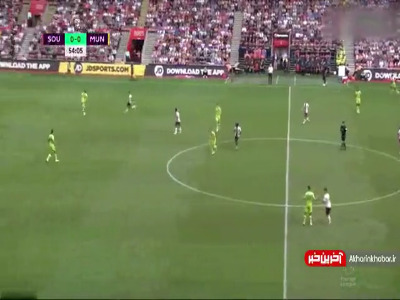 گل اول منچستریونایتد به ساوتهمپتون توسط برونو فرناندز