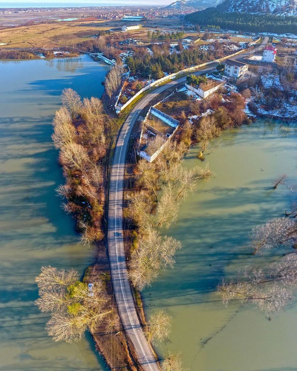 نمایی هوایی از روستای دربند در آستارا