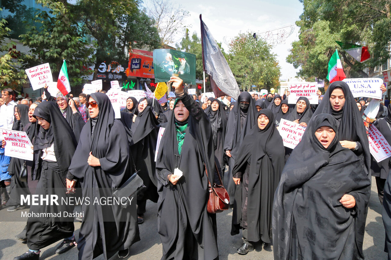 عکس/ راهپیمایی مردم اردبیل در محکومیت آشوب‌های اخیر