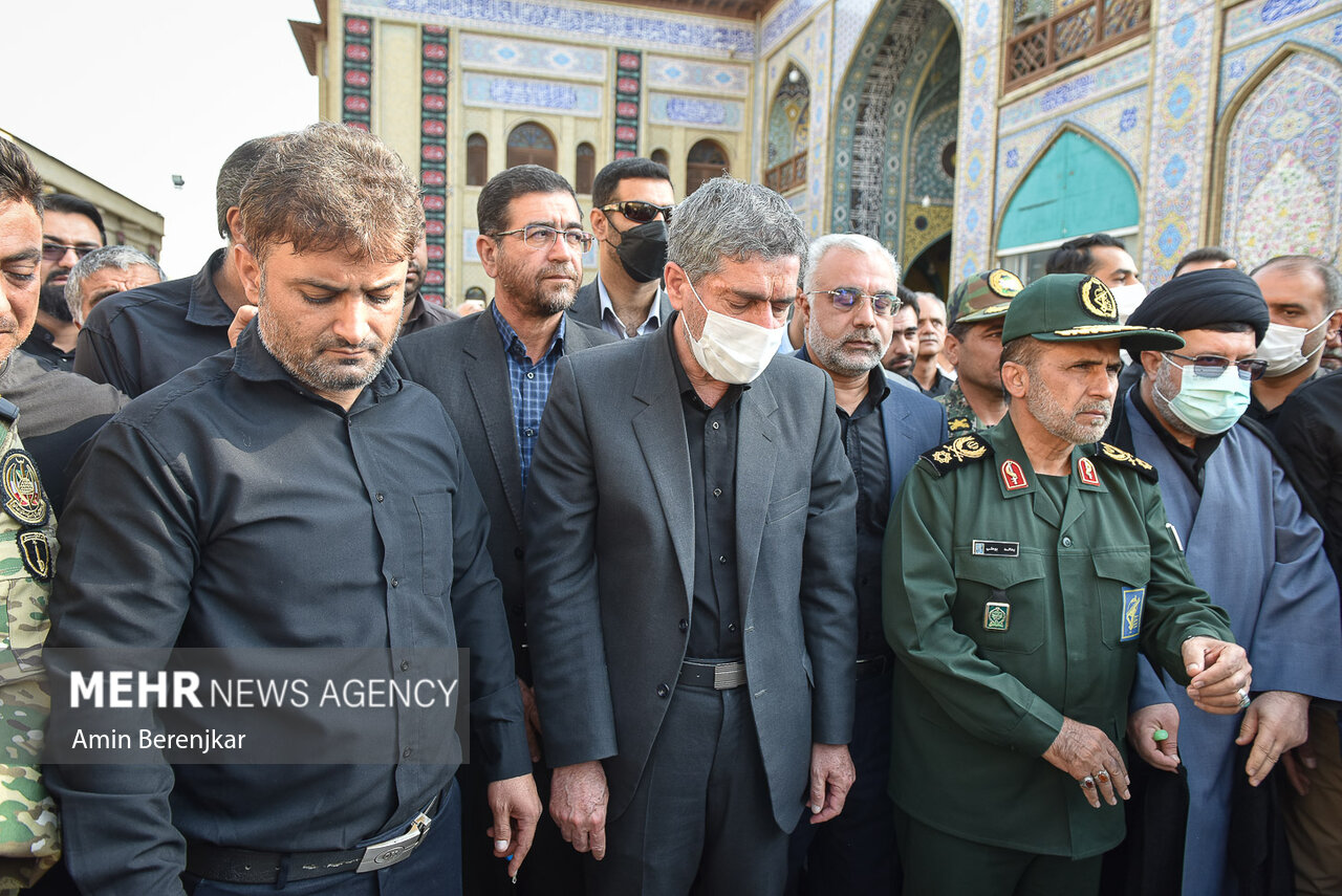 تشییع پیکر شهید «رضا زارع‌ مویدی» شهید مدافع امنیت در شیراز