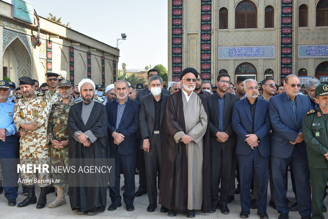 تشییع پیکر شهید «رضا زارع‌ مویدی» شهید مدافع امنیت در شیراز
