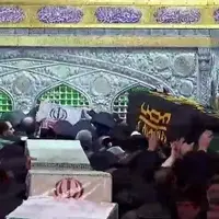 مراسم تشییع پیکر دو شهید حوادث اخیر در مشهد