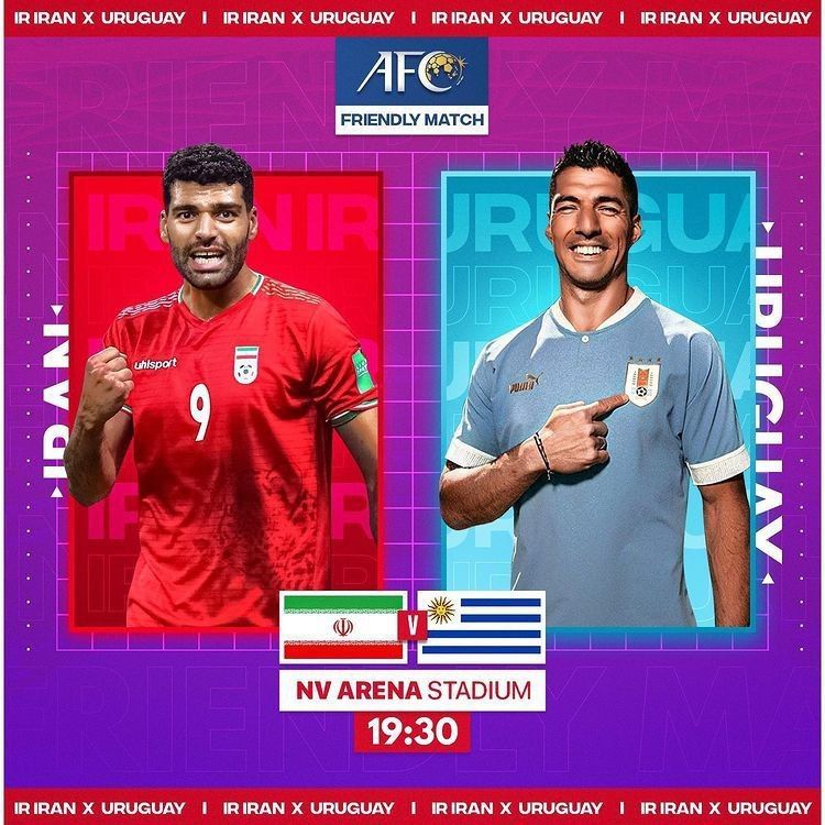 پوستر AFC برای دیدار امشب ایران و اروگوئه