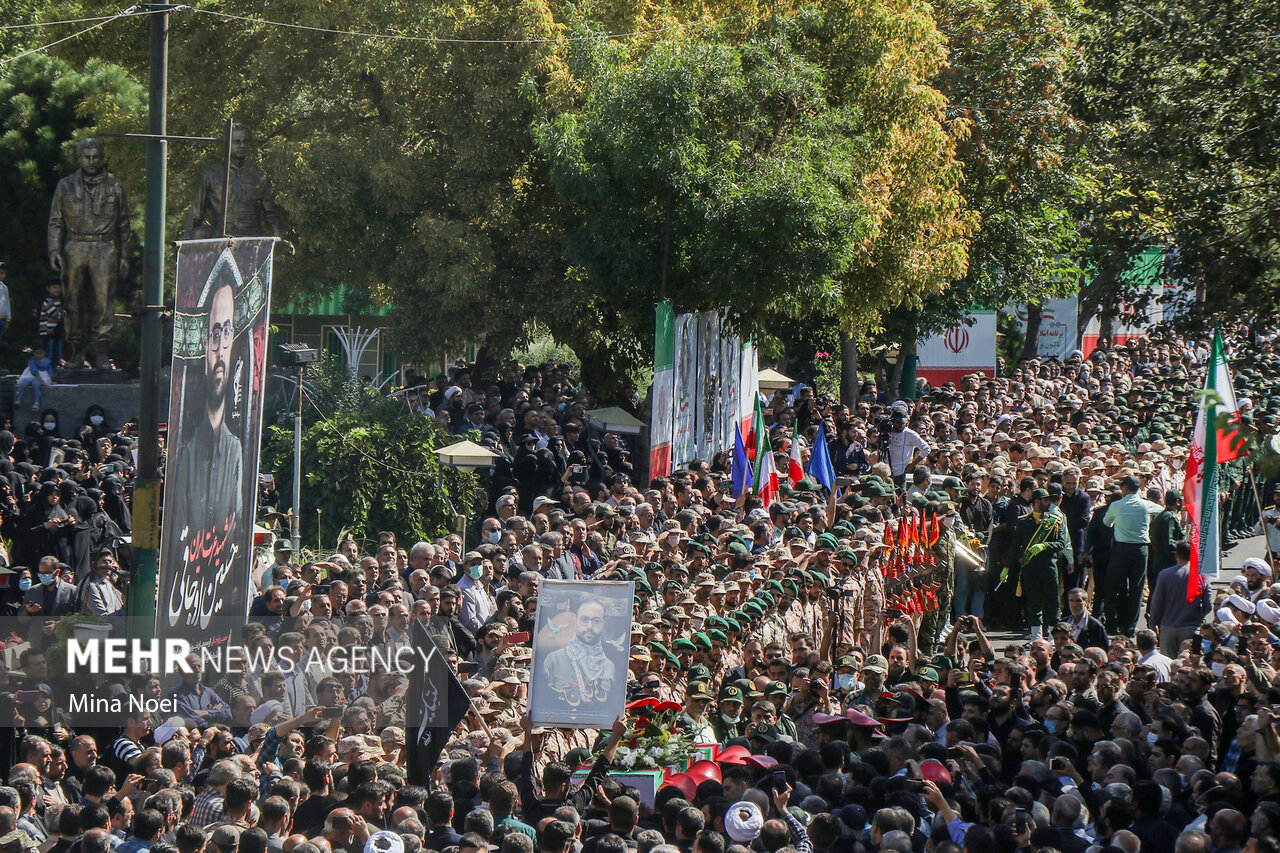 عکس/ مراسم تشییع شهید «حسین اوجاقی» در تبریز