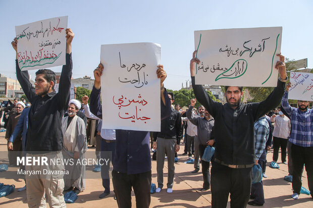 تجمع جامعه دانشگاهی بجنورد در محکومیت اغتشاشات اخیر