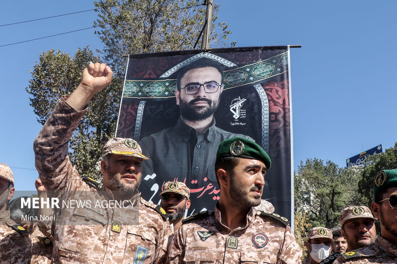 عکس/ مراسم تشییع شهید «حسین اوجاقی» در تبریز