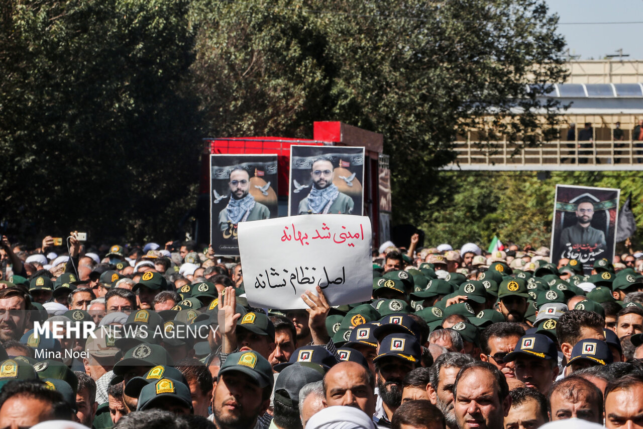 عکس/ مراسم تشییع شهید «حسین اوجاقی» در تبریز