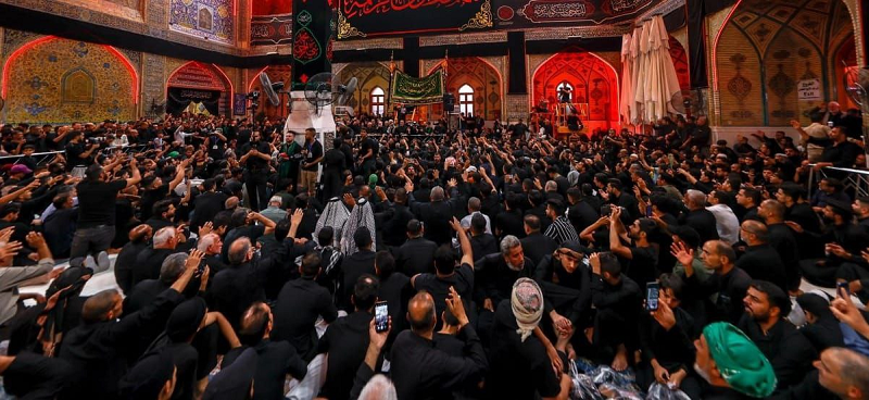 حضور زائران در سالروز وفات پیامبر اسلام(ص) در نجف 