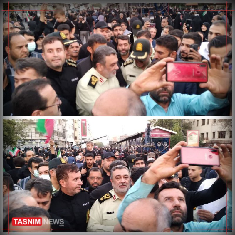 عکس/ استقبال گسترده مردم تهران از فرمانده فراجا