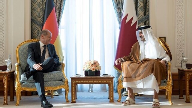 توافق امیر قطر و صدر اعظم آلمان درباره توافق هسته‌ای ایران