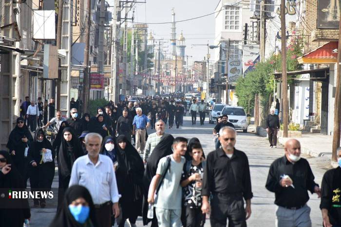 حضور هزاران نفر در آیین پیاده‌روی رضوی در بهبهان