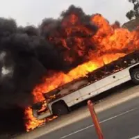 آتش گرفتن عجیب اتوبوس