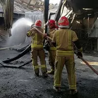 آتش‌سوزی کارخانه یونولیت‌سازی در زنجان