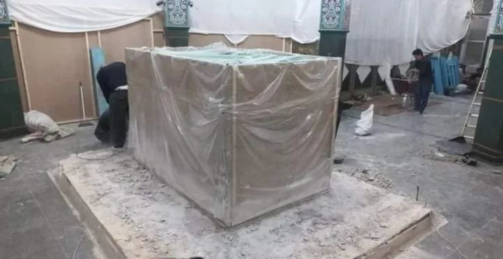عکس/ نمای متفاوت از حرم حضرت زینب(س) بدون ضریح
