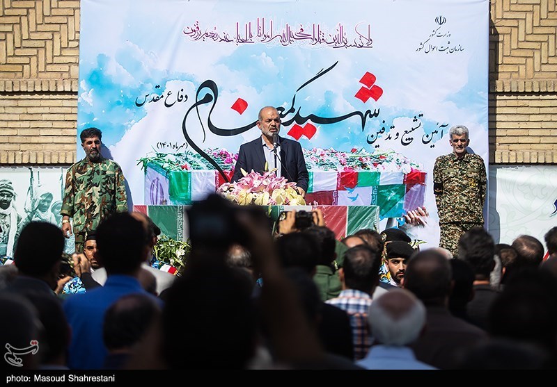 مراسم تشییع پیکر شهید گمنام در سازمان ثبت احوال