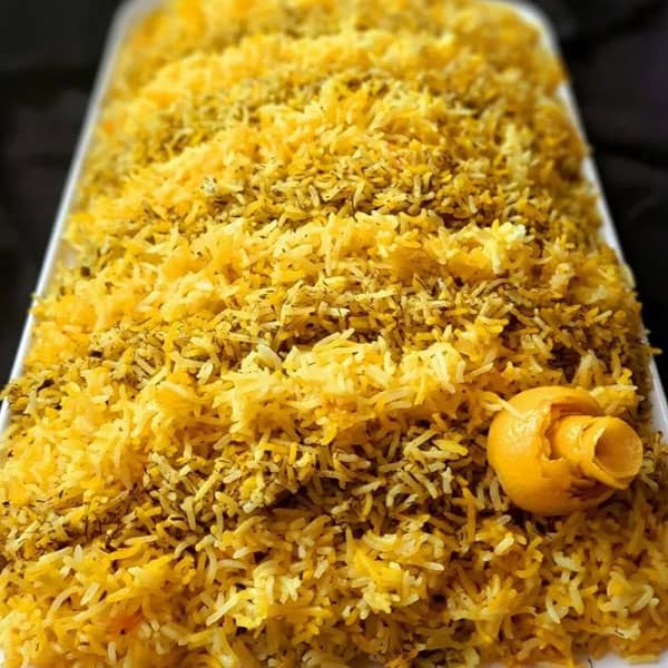 سبزی پلو با سبزی خشک به روش مجلسی