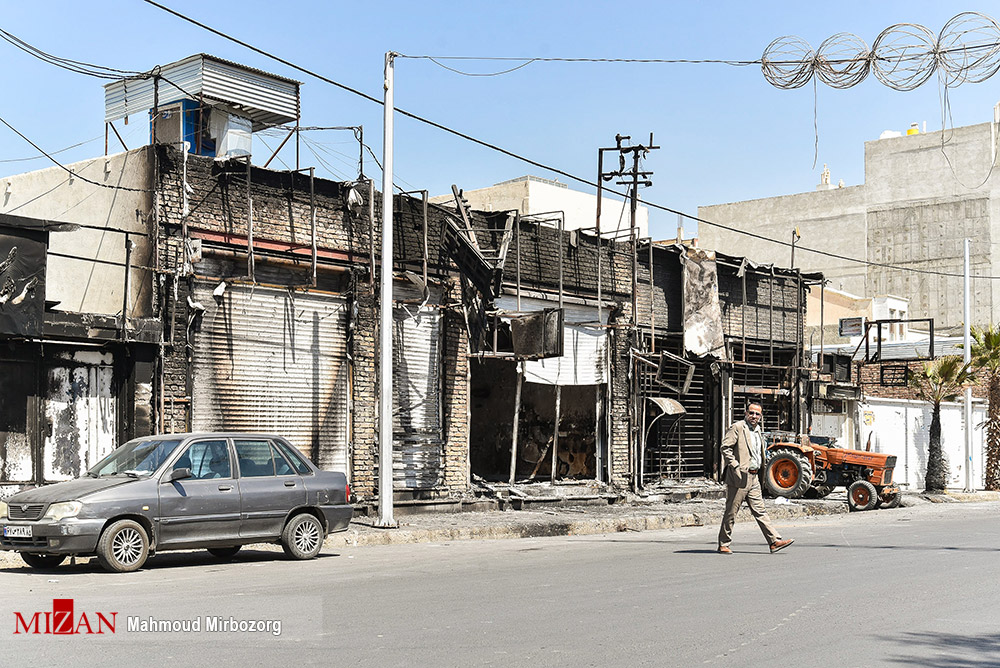 عکس/ خسارات گسترده آشوبگران به اموال عمومی در زاهدان