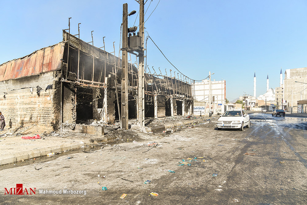 عکس/ خسارات گسترده آشوبگران به اموال عمومی در زاهدان