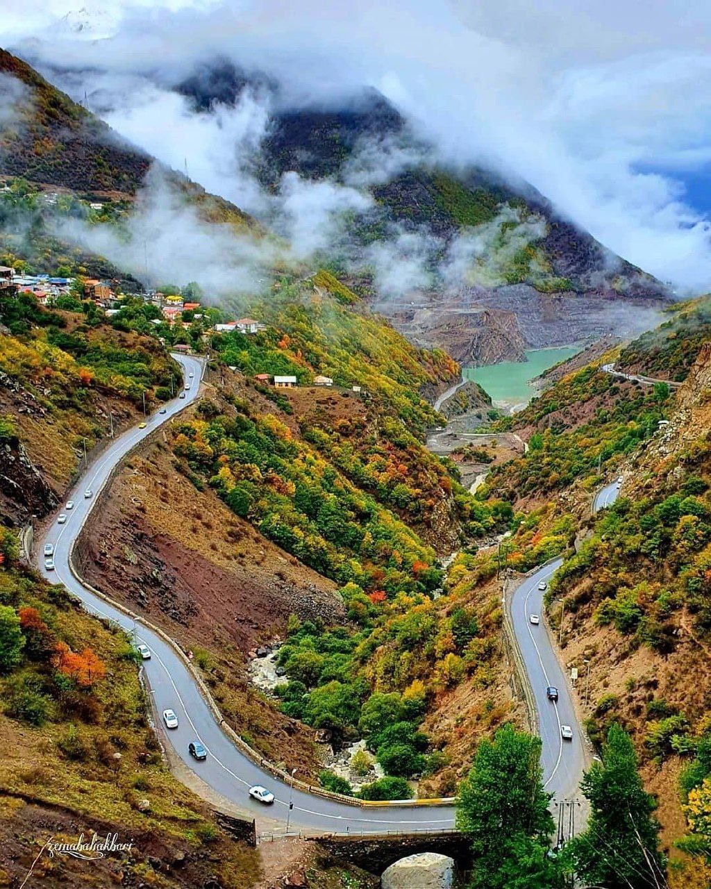 زیبایی های جاده چالوس در فصل پائیز