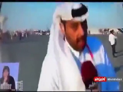 بیهوش شدن خبرنگار تلویزیون قطر موقع تهیه گزارش زنده