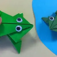 قورباغه کاغذی برای سرگرمی بچه ها
